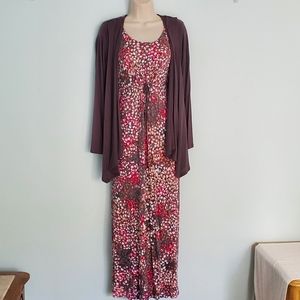 Carole Hochman Heavenly Soft Sleepwear Gown & Sweater- Sz S
